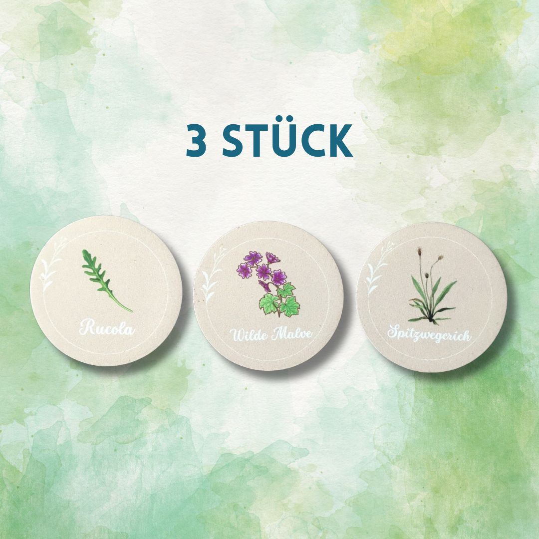 3er-Set Wildkräuter Magnete